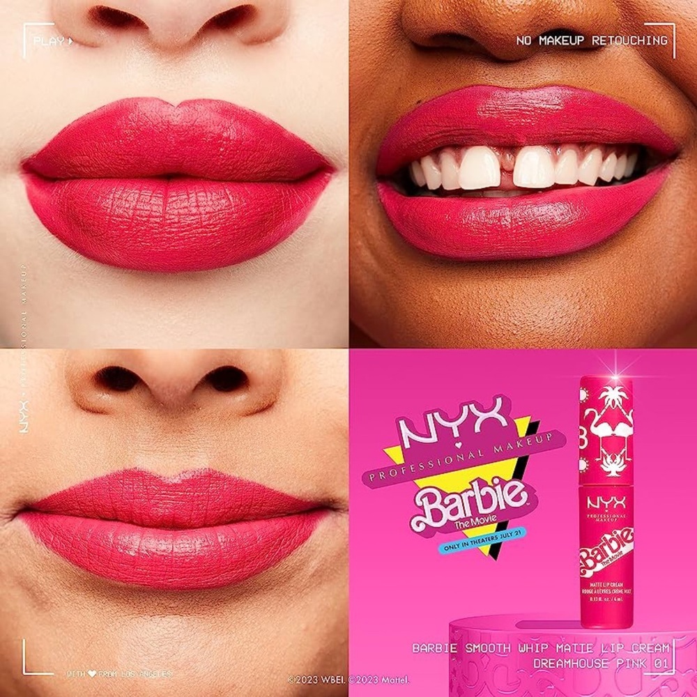 NYX Barbie Matte Lip Cream 01 Dreamhouse Pink - Picture 4 of 4